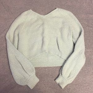Mint green cropped sweater